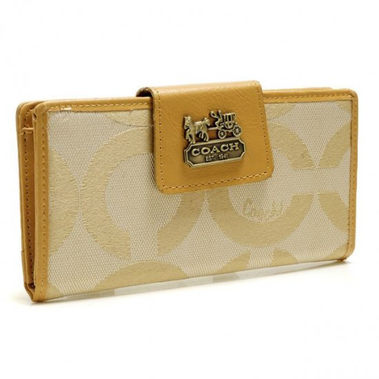 Coach In Signature Large Yellow Wallets ART | Women